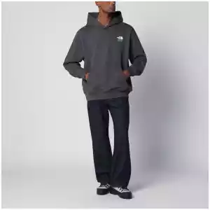 The North Face 1966 Motion Relaxed graphic cotton hoodie in grey