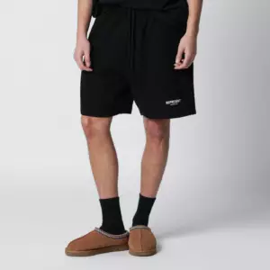 Represent Black cotton shorts with logo