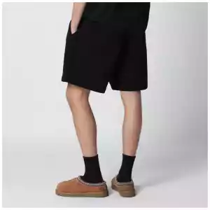 Represent Black cotton shorts with logo