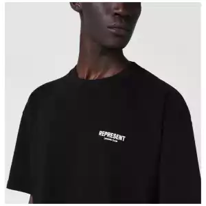 Represent Black cotton T-shirt with logo