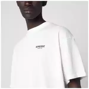 Represent White cotton T-shirt with logo