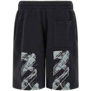Off White Paint Diag Skate Bermuda Shorts