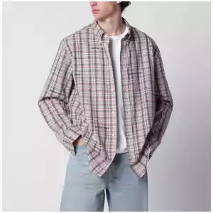 Off White Off-White™ Pink check-pattern shirt with logos
