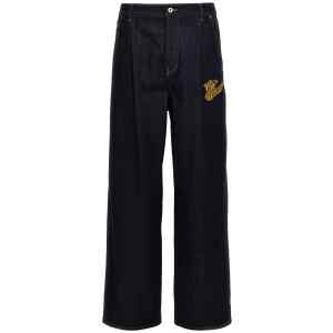 Off White Baggy Tapered Jeans