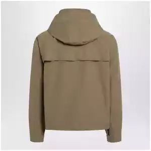 LEMAIRE Short hooded parka in khaki cotton