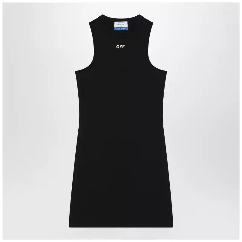 Off White Off-White™ Black mini dress with logo