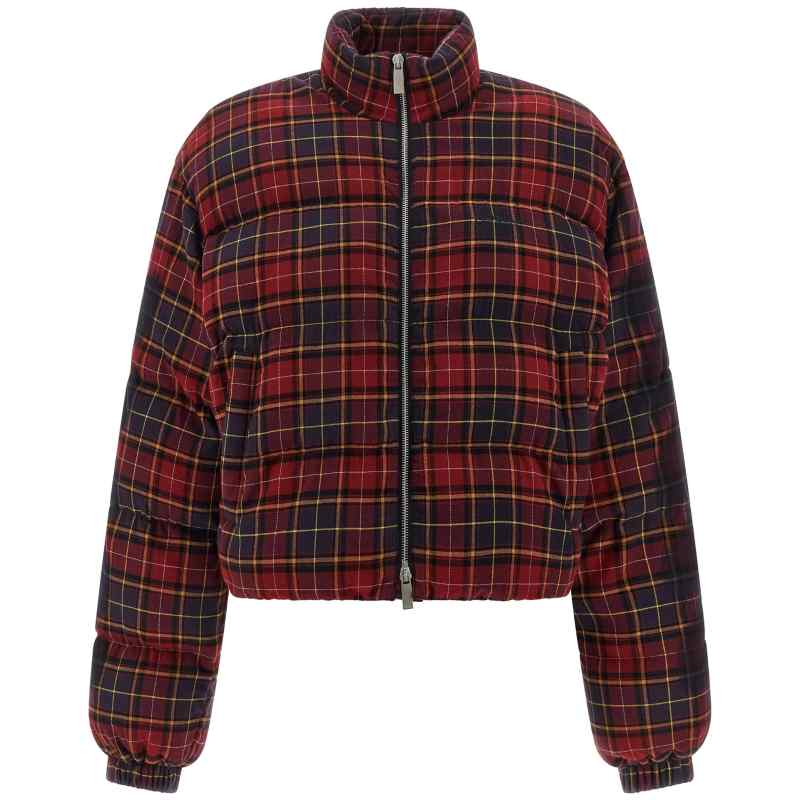 Off White Check Flan Arrow Spray Down Jacket