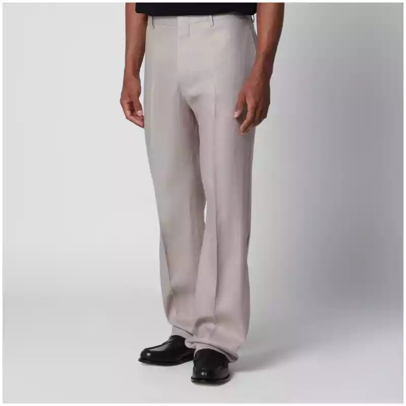 Tagliatore Tailored trousers in beige linen