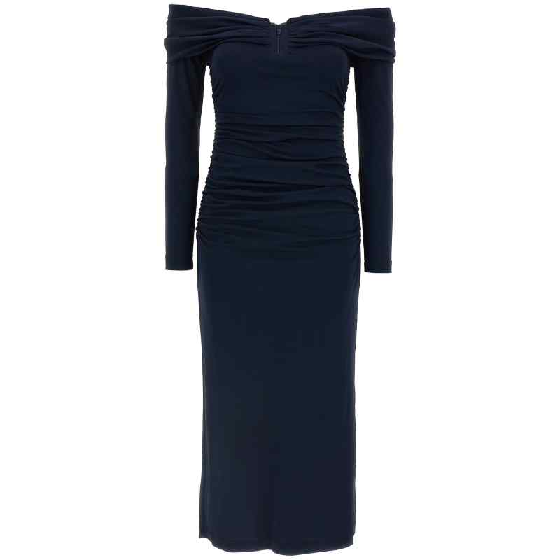 P2515N501JRS493_01_M_2025-07-11T08-23-39.09Z-3 Carolina Herrera Off-shoulder 3/4 Slv Ruched Midi Dress