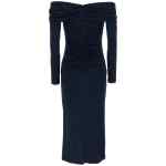 Carolina Herrera Off-shoulder 3/4 Slv Ruched Midi Dress