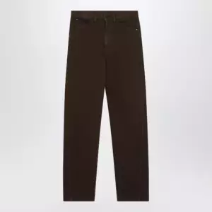 LEMAIRE Brown twill trousers