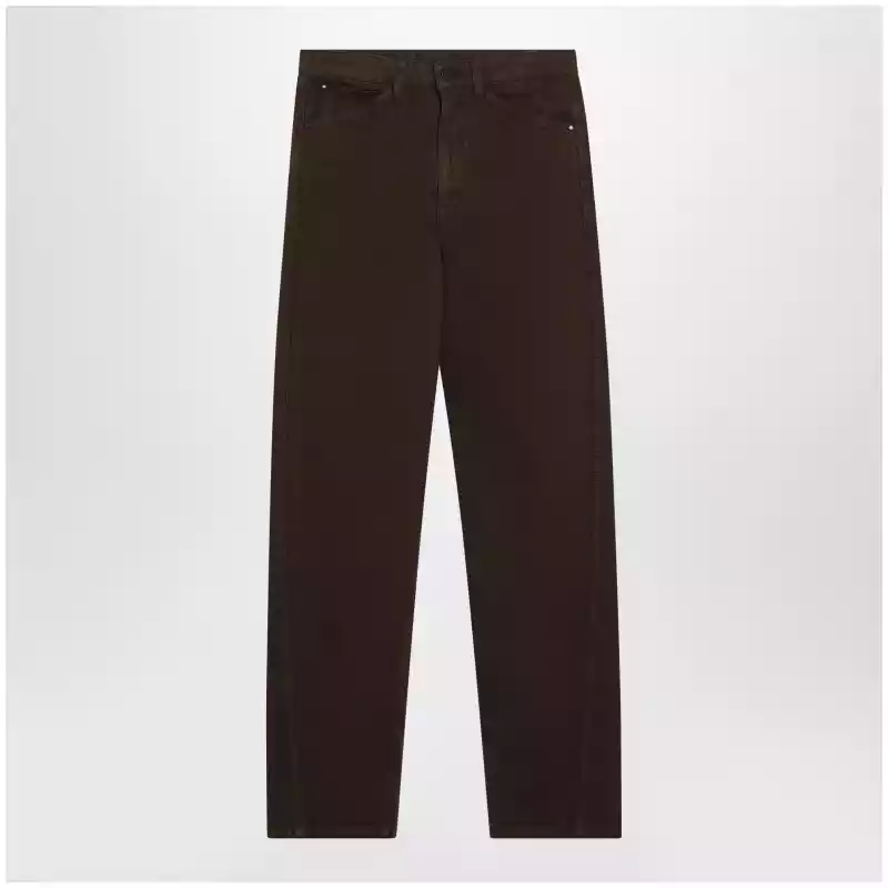 LEMAIRE Brown twill trousers