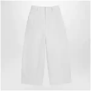 LEMAIRE Rice-white cotton trousers