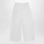 LEMAIRE Rice-white cotton trousers
