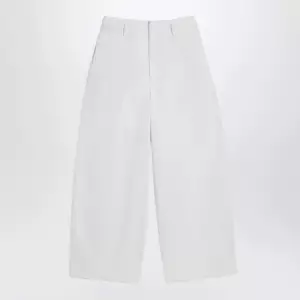 LEMAIRE Rice-white cotton trousers