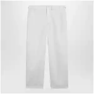 LEMAIRE Powder white cotton trousers