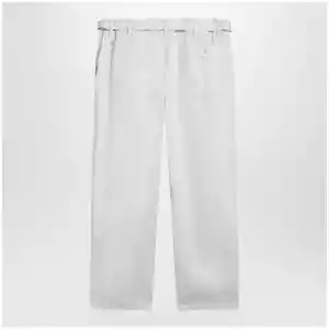 LEMAIRE Powder white cotton trousers