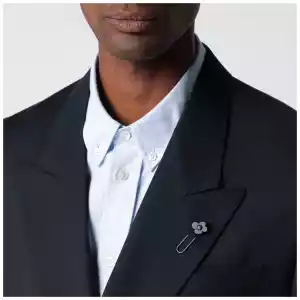 Lardini Blue double-breasted wool jacket