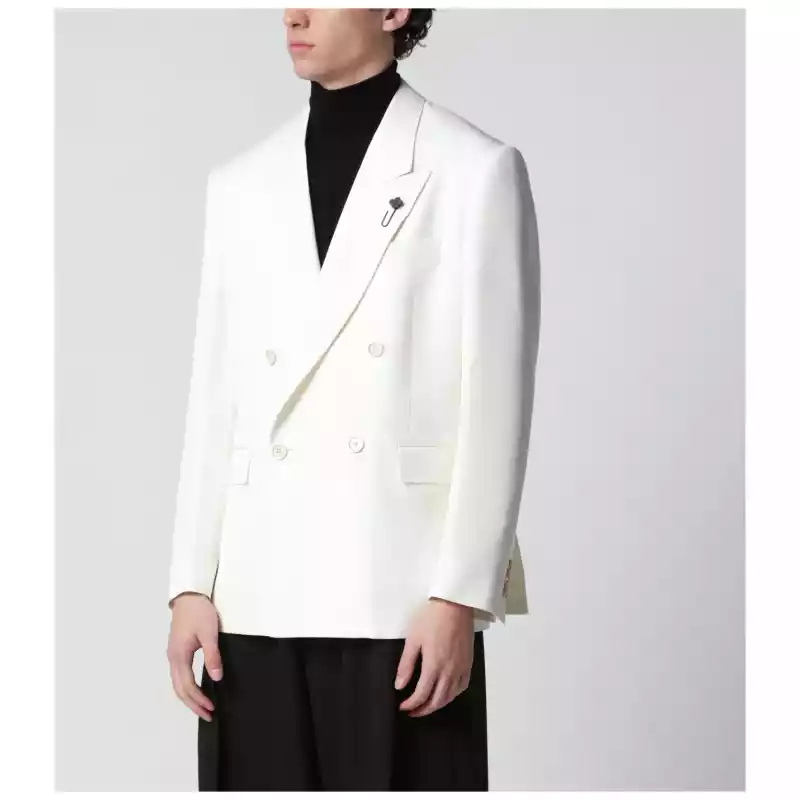 PA5834EPAIF66418_S_LARDI-150.a-1 Lardini White viscose double-breasted suit
