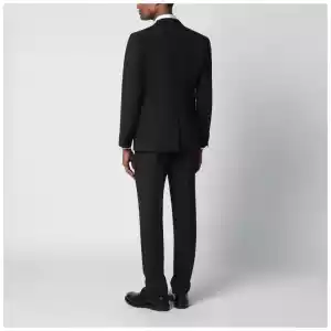Lardini Blue single-breasted wool-blend suit