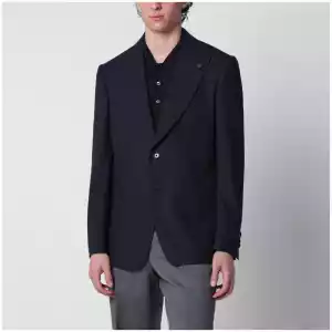 Lardini Single-Breasted Blue Wool Jacket