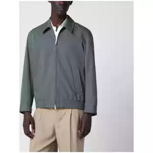 Lardini Zip Jacket In Cotton And Silk