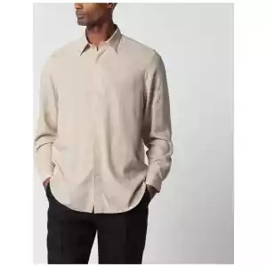 Lardini Beige linen-blend shirt