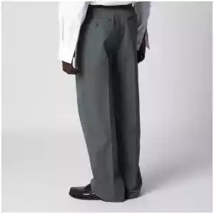Lardini Grey cotton and silk trousers