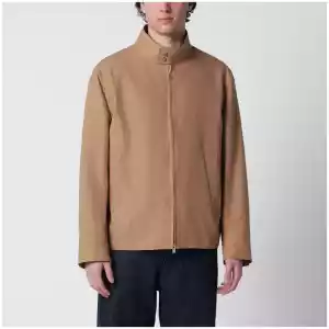 Lardini Camel linen-blend jacket