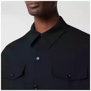 Lardini Blue wool shirt jacket