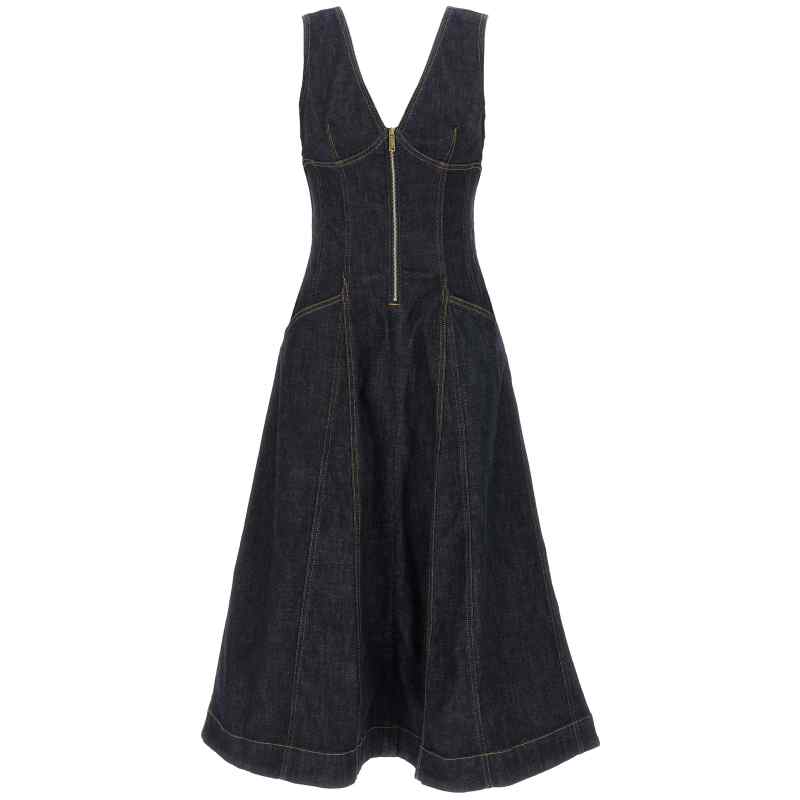 Self-Portrait Indigo Denim Midi Dress