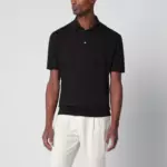 ZEGNA Dark brown wool polo