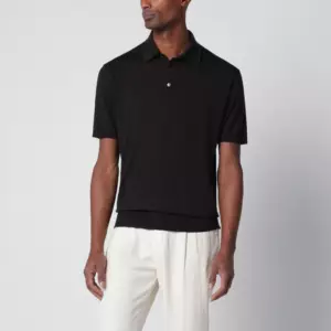 ZEGNA Dark brown wool polo