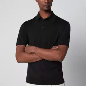 ZEGNA Dark brown wool polo
