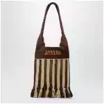 ISABEL MARANT Striped raffia bag