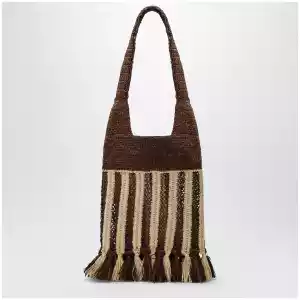 ISABEL MARANT Striped raffia bag