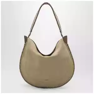 ISABEL MARANT Oskan hobo soft bag in sand-colored suede