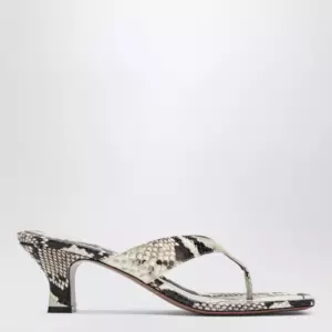 Paris Texas Python-print thong slides