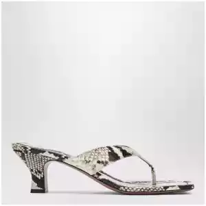 Paris Texas Python-print thong slides