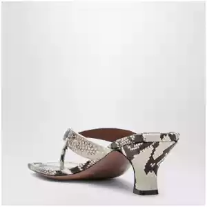 Paris Texas Python-print thong slides