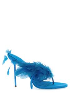 Paris Texas Lidia Feather Thong Mules