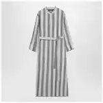 S Max Mara White/blue striped shirt dress