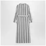 S Max Mara White/blue striped shirt dress