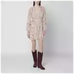 ISABEL MARANT Étoile Loriena beige dress with floral print