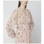 ISABEL MARANT Étoile Loriena beige dress with floral print