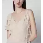 ISABEL MARANT Tylena asymmetric printed silk georgette dress in ecru