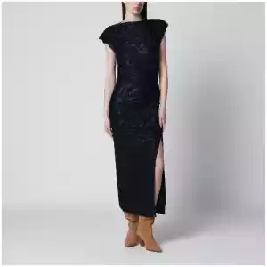 ISABEL MARANT Ladan long jacquard jersey dress in Faded Night