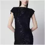 ISABEL MARANT Ladan long jacquard jersey dress in Faded Night