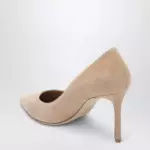 Jimmy Choo Romy 85 light beige suede pumps