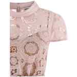 Self Portrait Pink Floral Lace Mini Dress